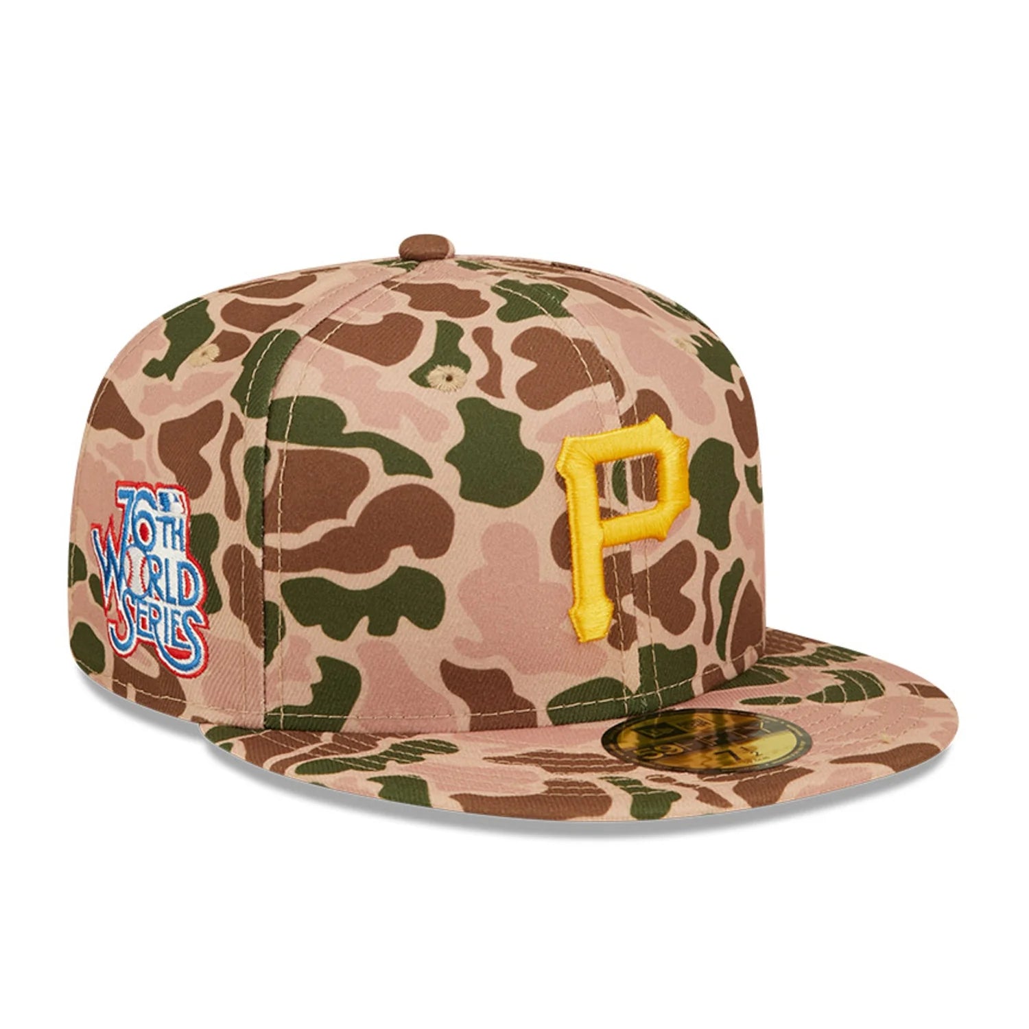 Customizable Hat-New Era Pittsburgh Pirates 76th World Series Side Patch Duck Camo 59FIFTY Fitted Hat