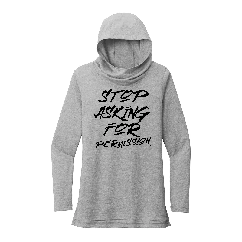 Long Sleeve Hoodie-Stop Asking for Permission Performance Hoodie