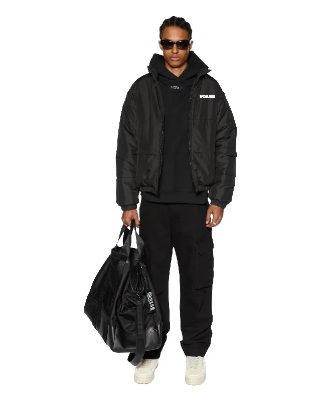 Full Zip Jacket-SOTT PUFFER JACKET BLACK