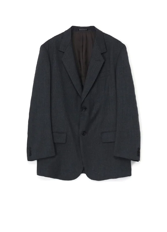 Puffer Jacket-WOOL GABARDINE 2-BUTTON JACKET