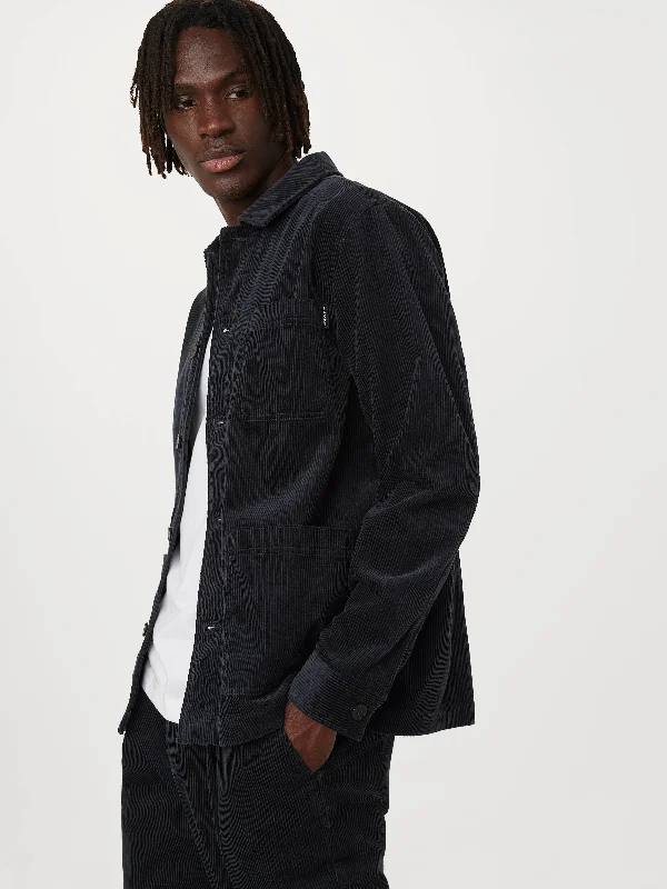 Full Zip Jacket-The Corduroy Chore Jacket in Deep Blue