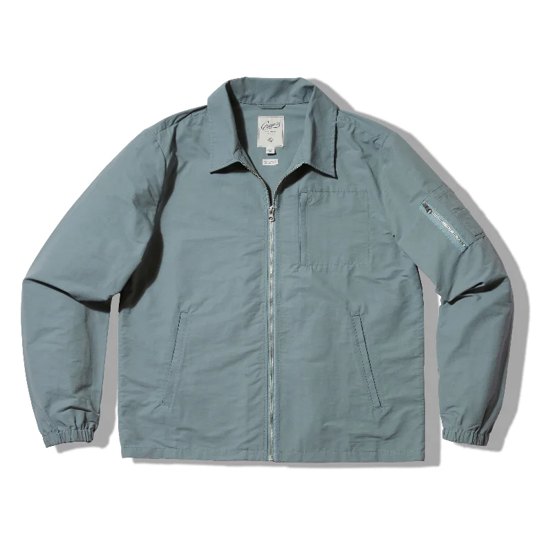 Denim Jacket-J. Stark Cotton Nylon Windbreaker - Aegean Blue