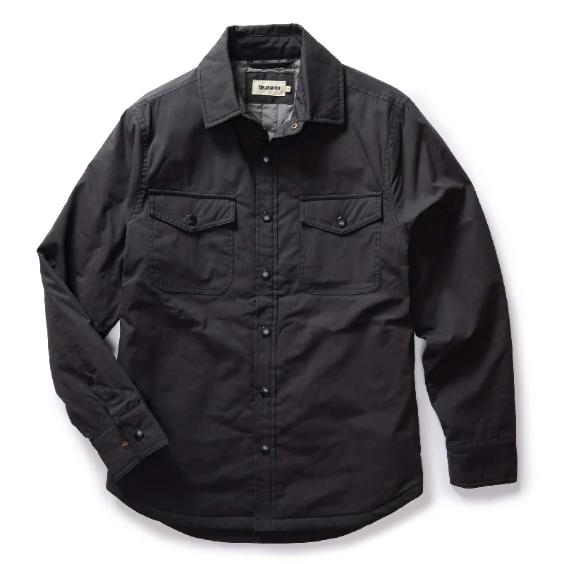 Fleece Jacket-The Lined Maritime Shirt Jacket in Coal