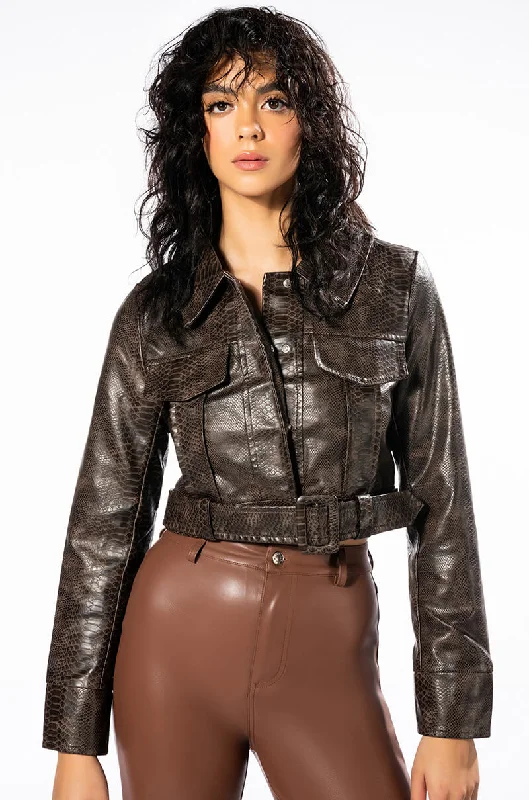 Chic Jacket-SOFT CROC MOTO JACKET