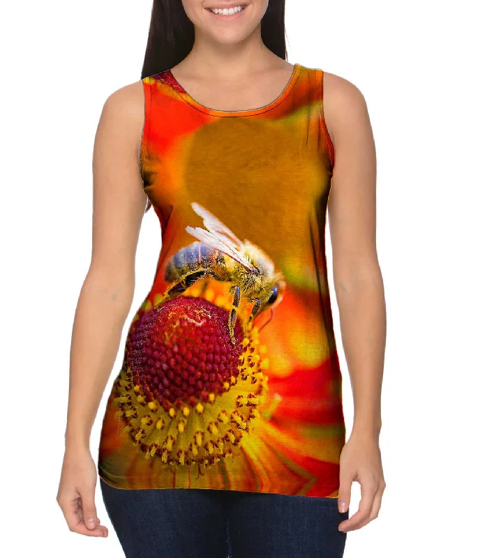 Athletic Vest-Red Love Honey Bee