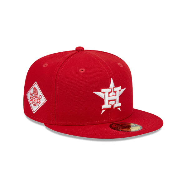 Premium Hat-New Era Houston Astros Side Patch 2017 World Series 59FIFTY Hat-Red/White