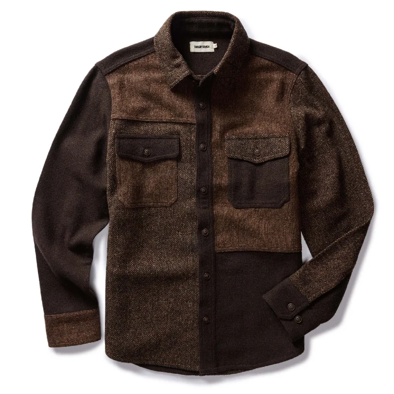 Smart Jacket-The Patchwork Overshirt in Timber Tweed