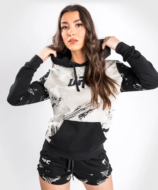 Sporty Hoodie-UFC Venum Authentic Fight Week 2.0 Women’s Pullover Hoodie - Sand/Black