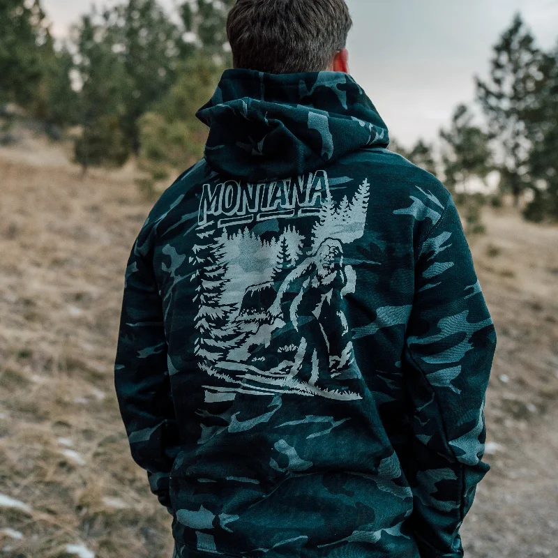 Athletic Hoodie-Montana Bigfoot Camo Heavyweight Hoodie