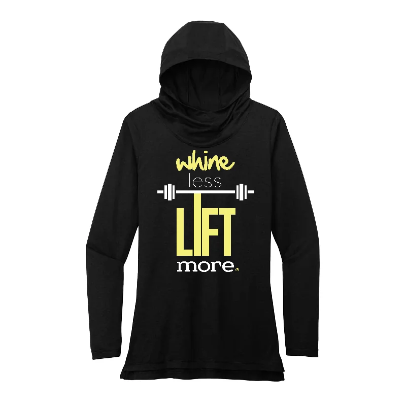 Motivational Hoodie-Whine less lift more (Yellow) Performance Hoodie