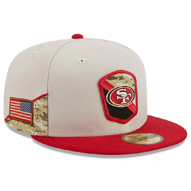 Pom Hat-New Era San Francisco 49ers Salute To Service 59FIFTY Fitted Hat 2023