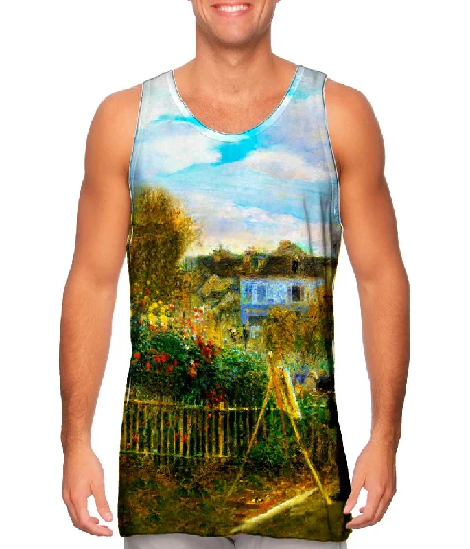 Casual Sleeveless-Pierre Auguste Renoir - "Claude Monet Painting In His Garden At Argenteuil" (1873)