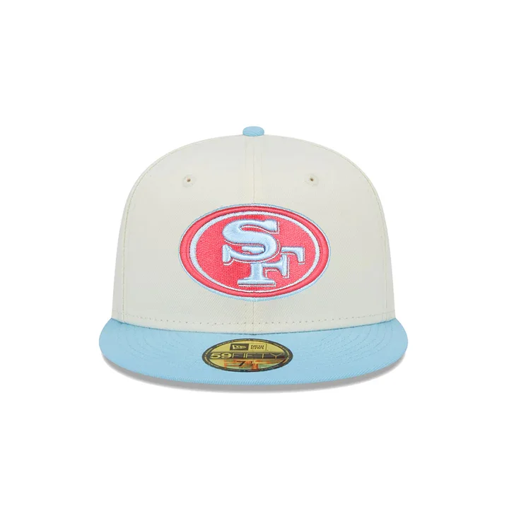 Outdoor Hat-NEW ERA SAN FRANCISCO 49ERS 59FIFTY COLOR PACK-Chrome/Baby Blue