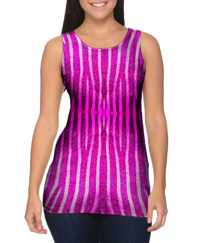 Custom Tank-Pink Zebra Stripes