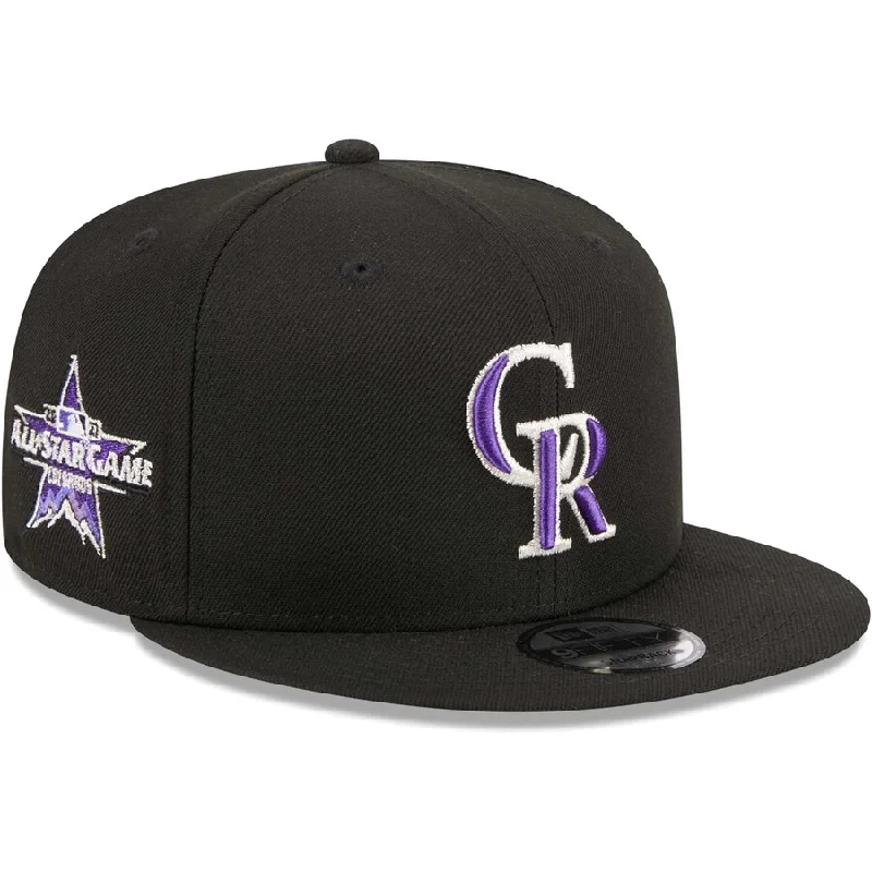 Custom Logo Hat-New Era Colorado Rockies 2021 All Star Side Patch 9FIFTY Hat-Black