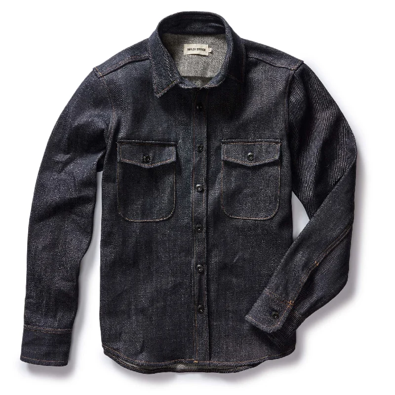 Outdoor Gear Jacket-The Mill Shirt Jacket in Kuroki Slub Denim