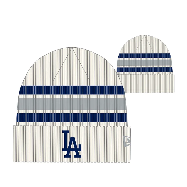 Bold Print Hat-New Era Youth Los Angeles Dodgers Vintage Cuffed Knit