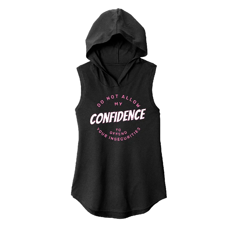 Premium Hoodie-Confidence (Pink Font) Sleeveless Hoodie