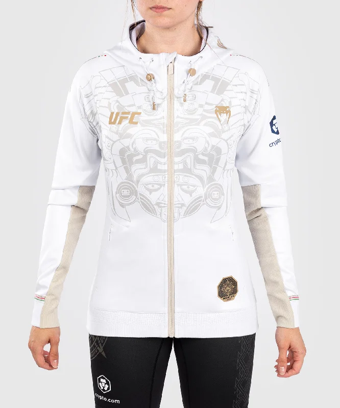 Hiker Hoodie-Noche UFC By Venum Authentic Fight Night Women’s Walkout Hoodie - White