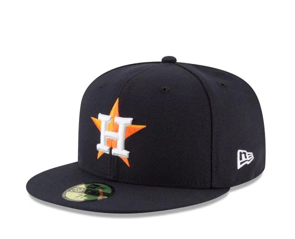 Adjustable Snapback Hat-HOUSTON ASTROS NEW ERA HOME AUTHENTIC COLLECTION 59FIFTY FITTED-ON-FIELD COLLECTION-NAVY