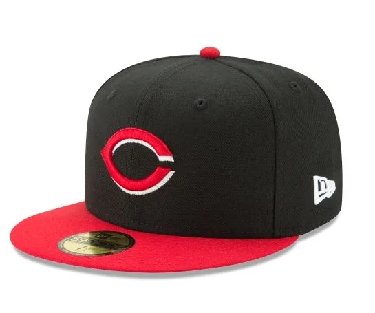 Cowboy Hat-CINCINNATI REDS NEW ERA ALTERNATIVE AUTHENTIC COLLECTION 59FIFTY FITTED-ON-FIELD COLLECTION-BLACK/RED