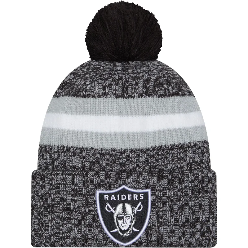 Beanie Hat-New Era Las Vegas Raiders Sideline Black Sport Knit 2023