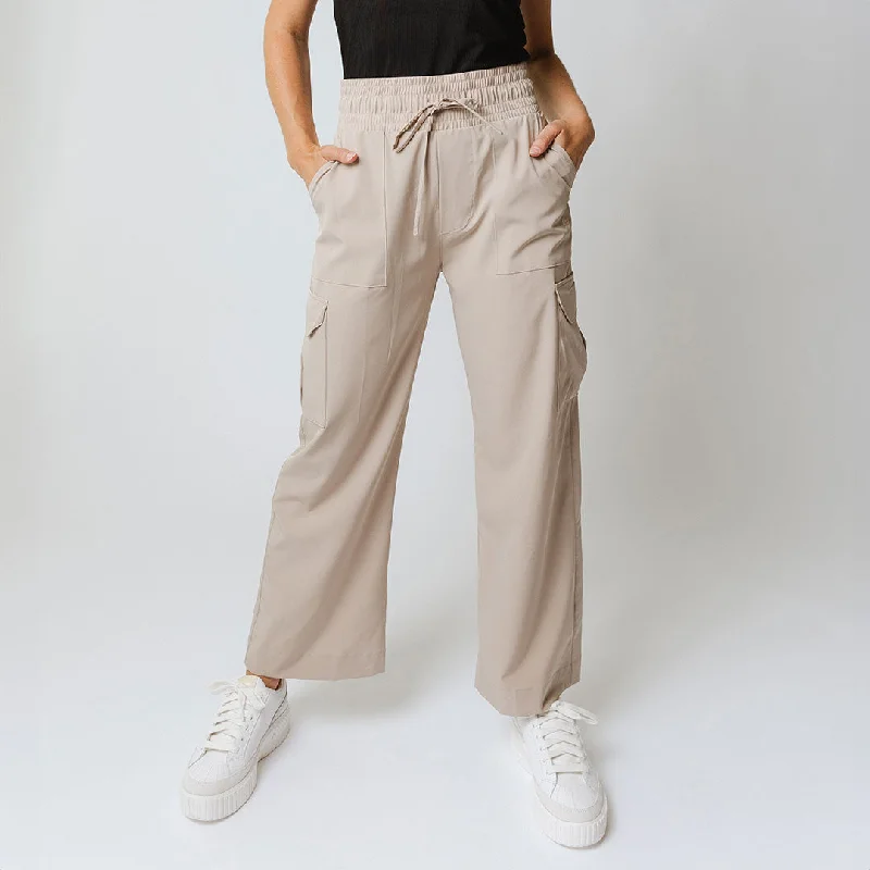 Outdoor Adventure Pants-Audrey Cargo Trouser, Cobblestone