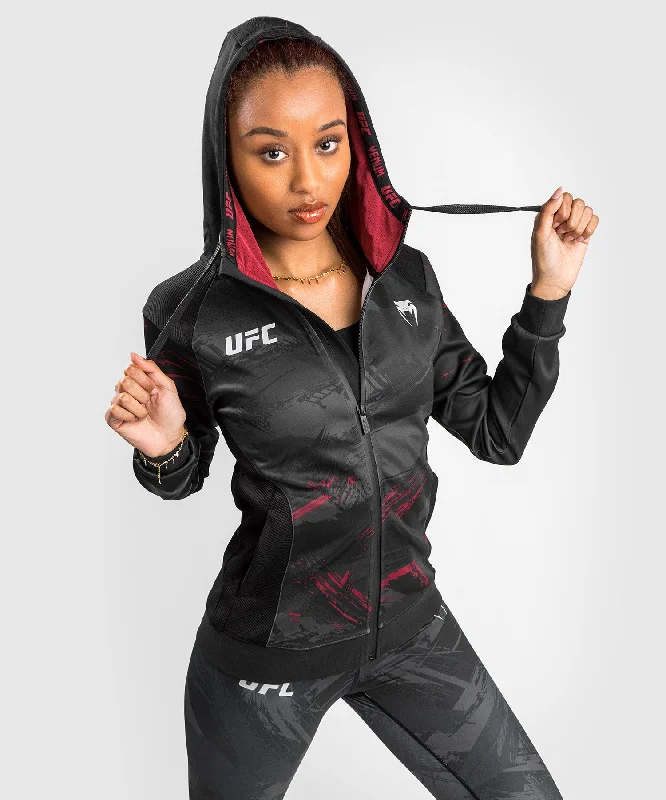 Cool Hoodie-UFC Venum Authentic Fight Week 2.0 Women’s Zip Hoodie - Black/Red