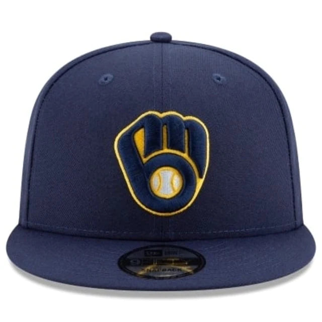 Vintage-inspired Hat-Milwaukee Brewers NEW ERA BASIC OTC COLLECTION SNAPBACK 9FIFTY-NAVY