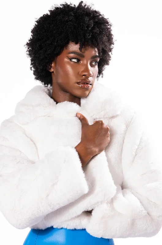 Performance Jacket-DAYANNE PLUSH FAUX FUR JACKET