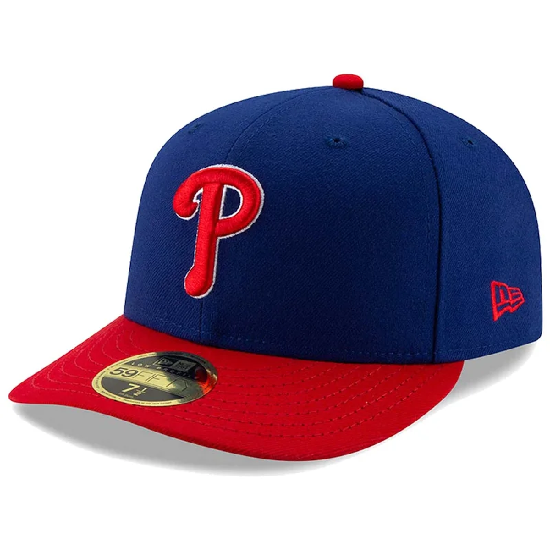 Casual Fedora Hat-PHILADELPHIA PHILLIES LOW PROFILE ALTERNATE COLLECTION 59FIFTY FITTED-ON-FIELD COLLECTION-BLUE/RED