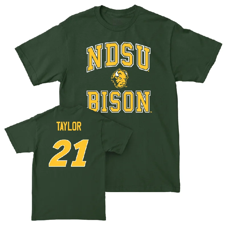 Trendy Design T-shirt-Green Football College Tee - Noah Taylor