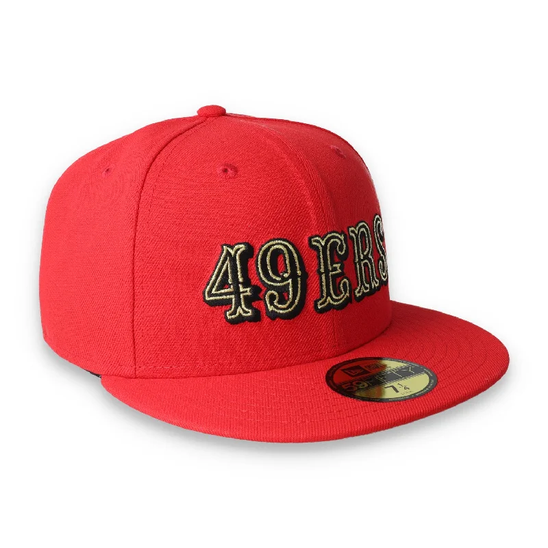 Pompom Hat-Exclusive San Francisco 49ers  Official 59FIFTY Fitted, HAT-RED