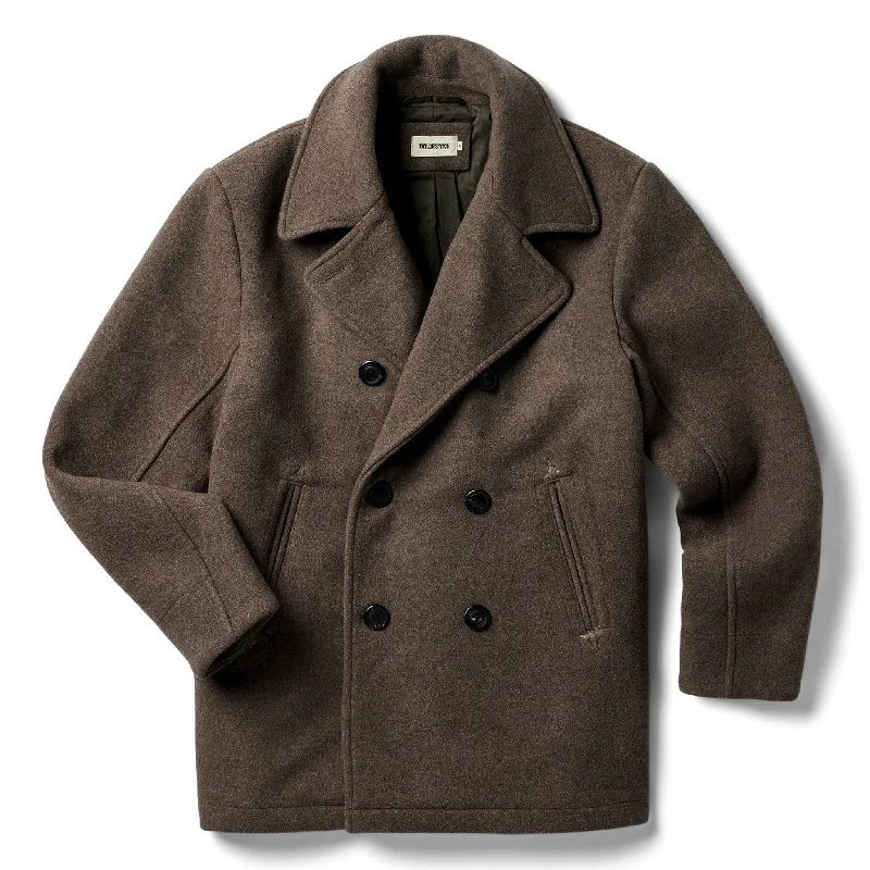 Outdoor Adventure Jacket-The Mariner Coat in Sable Melton Wool