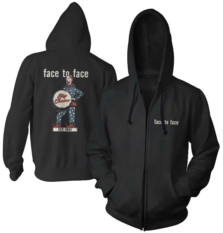 Cool Hoodie-FACE TO FACE - "Big Choice / Clown" (Zip Hoodie)