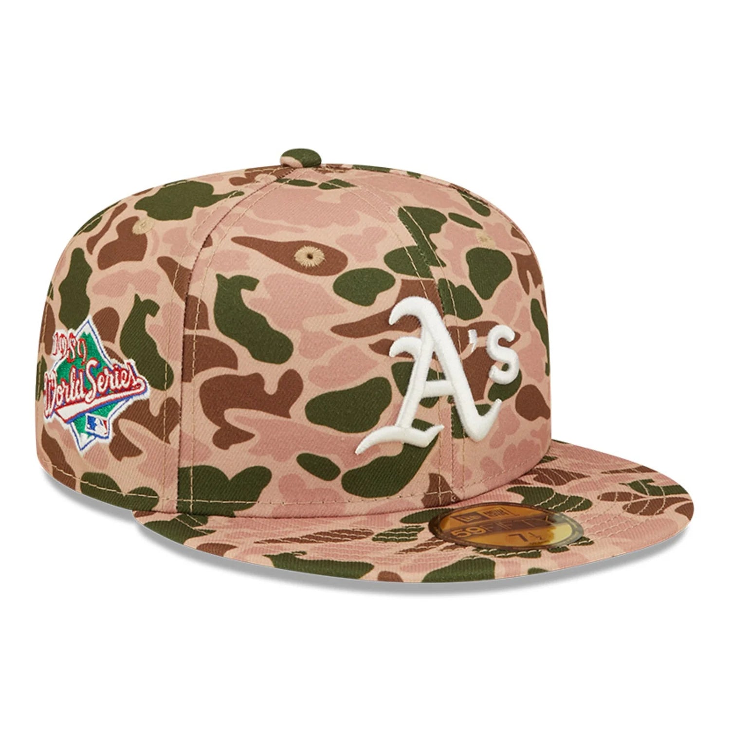 Summer Hat-New Era Oakland Athletics 1989 World Series Side Patch Duck Camo 59FIFTY Fitted Hat