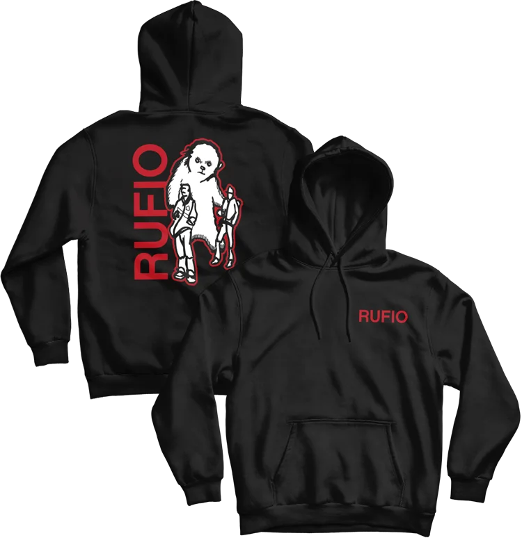 Cozy Hoodie-RUFIO "MCMLXXXV" (Black) (Pullover Hoodie)