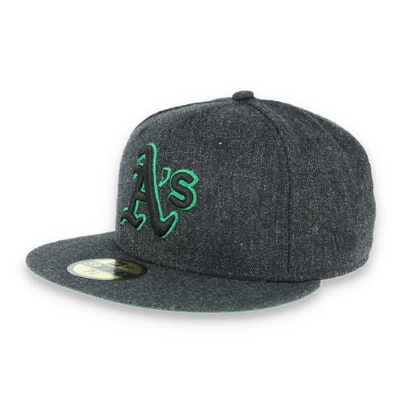 Outdoor Adventure Hat-Oakland Athletics New Era 59FIFTY Cap-Heather Grey/Black