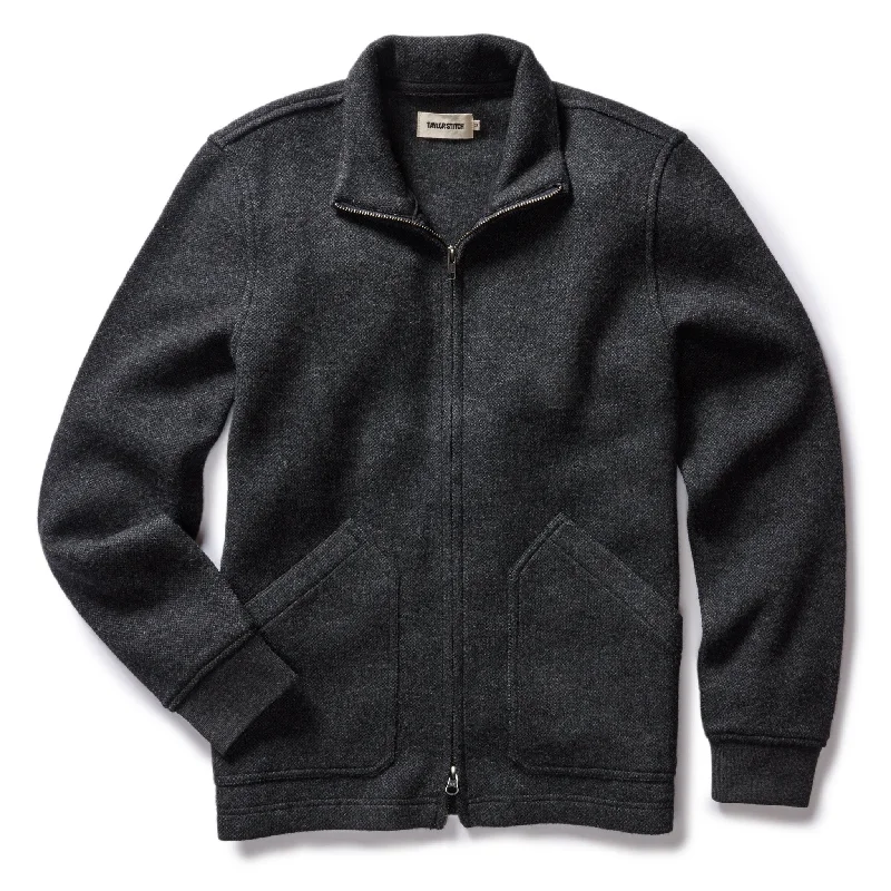 Adventure Jacket-The Weekend Jacket in Charcoal Birdseye Wool