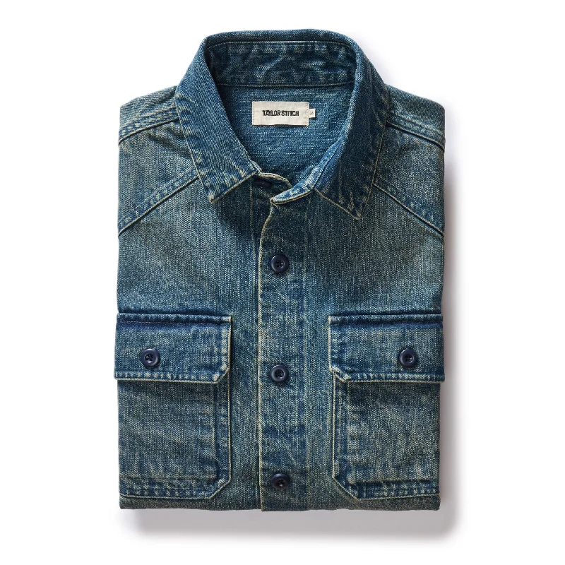 High-performance Jacket-The Shop Shirt in Sawyer Wash Selvage Denim