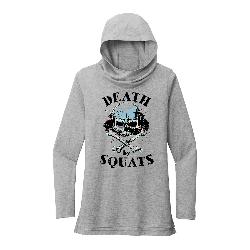 Relaxed Fit Hoodie-Death by Squat (Color) Performance Hoodie