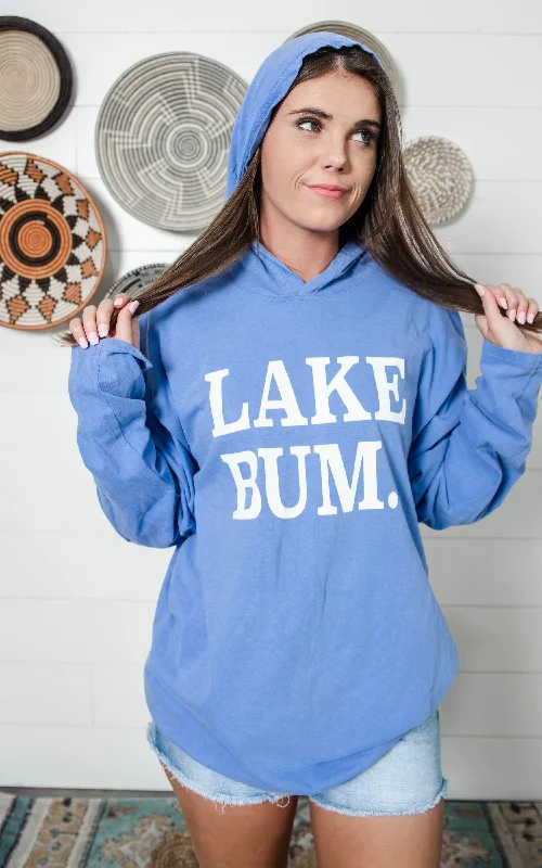 Slim Fit Hoodie-Light Weight Lake Bum Hoodie - Blue*