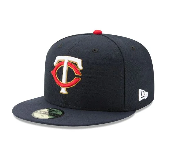 Windproof Hat-MINNESOTA TWINS HOME ALTERNATE COLLECTION 59FIFTY FITTED-ON-FIELD COLLECTION-NAVY