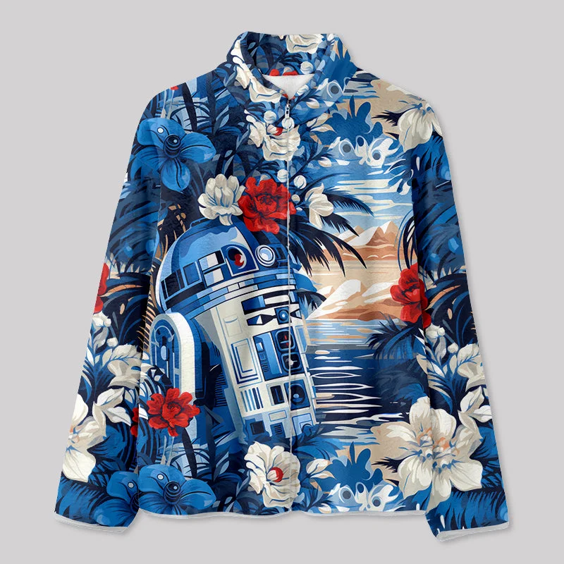 Fashion-forward Jacket-R2-D2 Fleece Jacket