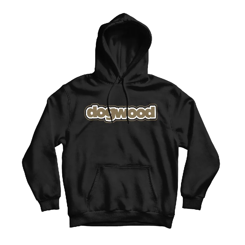 Athletic Hoodie-DOGWOOD "TT&T Logo / Golden Brown" (Black) (Pullover Hoodie)