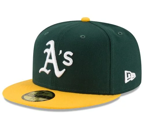 Stylish Fedora Hat-OAKLAND ATHLETICS HOME COLLECTION 59FIFTY FITTED-ON-FIELD COLLECTION-GREEN