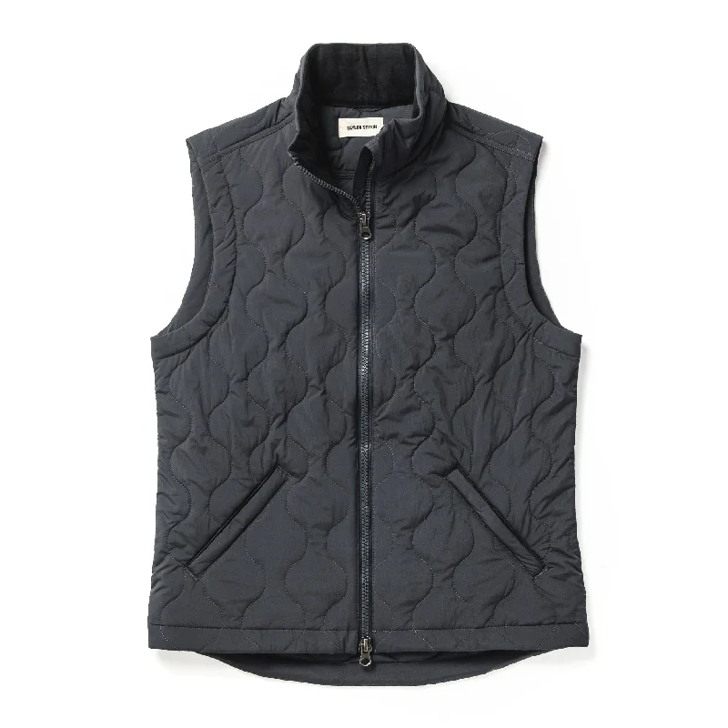 Insulated Jacket-The Vertical Vest in Charcoal