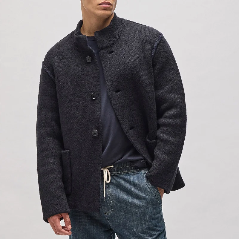 Adventure Ready Jacket-Coastal Knit Jacket - Black/Navy