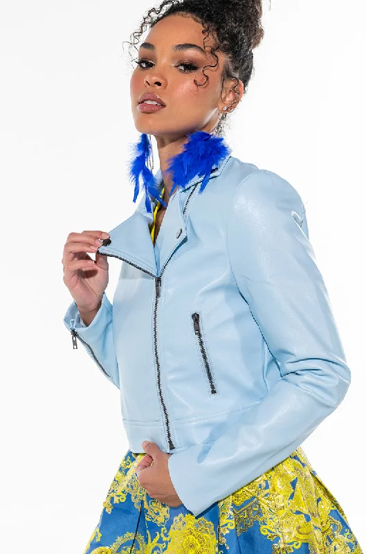 Elegant Jacket-ICE COLD SPRING MOTO JACKET