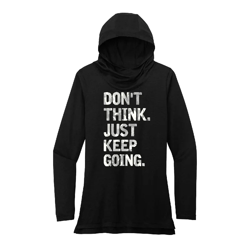 Retro Hoodie-Don't Think Just Keep Going (White Camo) Performance Hoodie